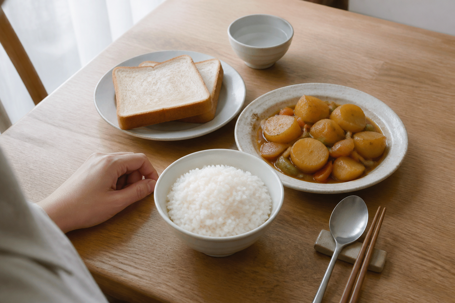 탄수화물이 겹친 식사