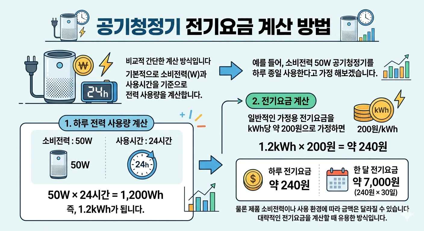 공기청정기 전기요금