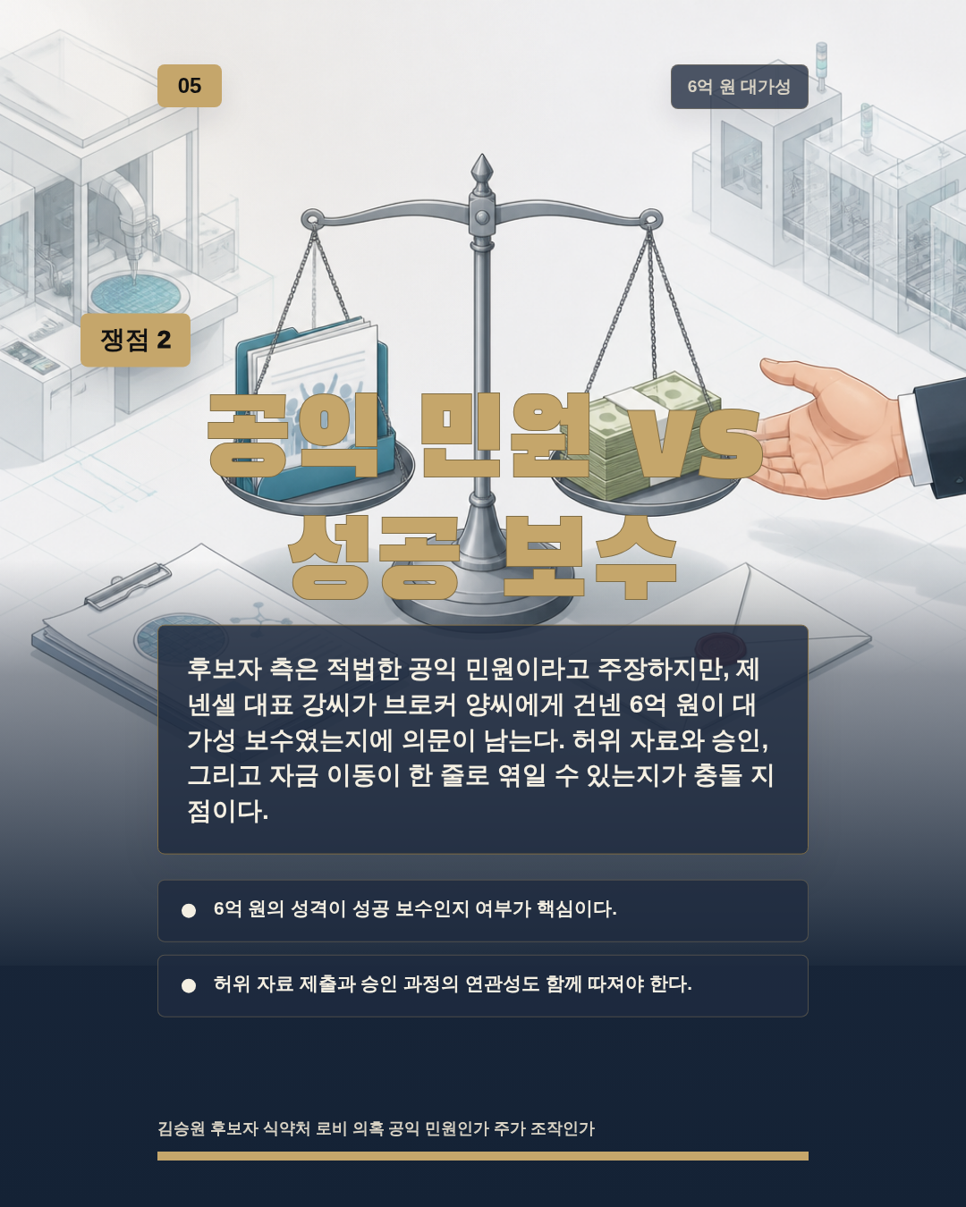 공익 민원 vs 성공 보수