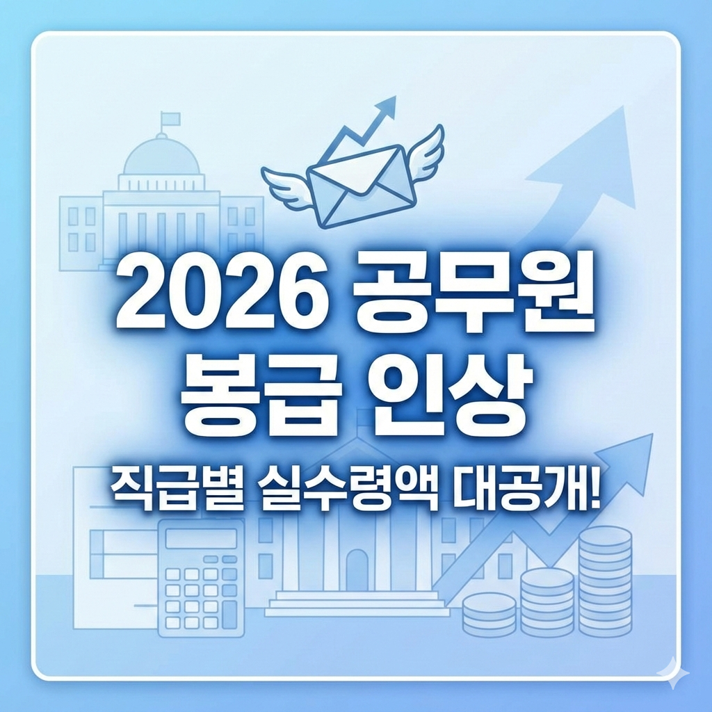 2026년 공무원 봉급 인상률 직급별 실수령액 얼마 오를까?