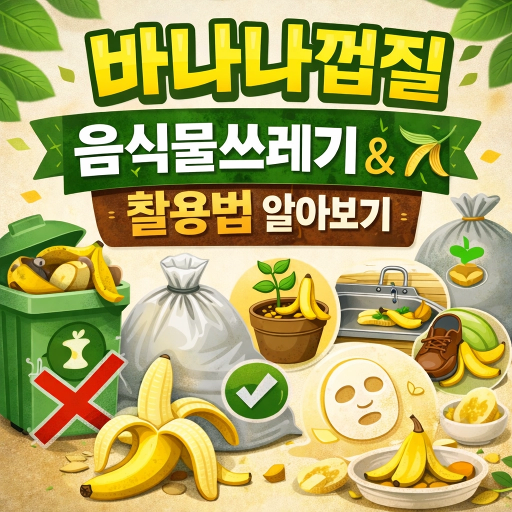 바나나껍질 음식물쓰레기 및 활용법 알아보기