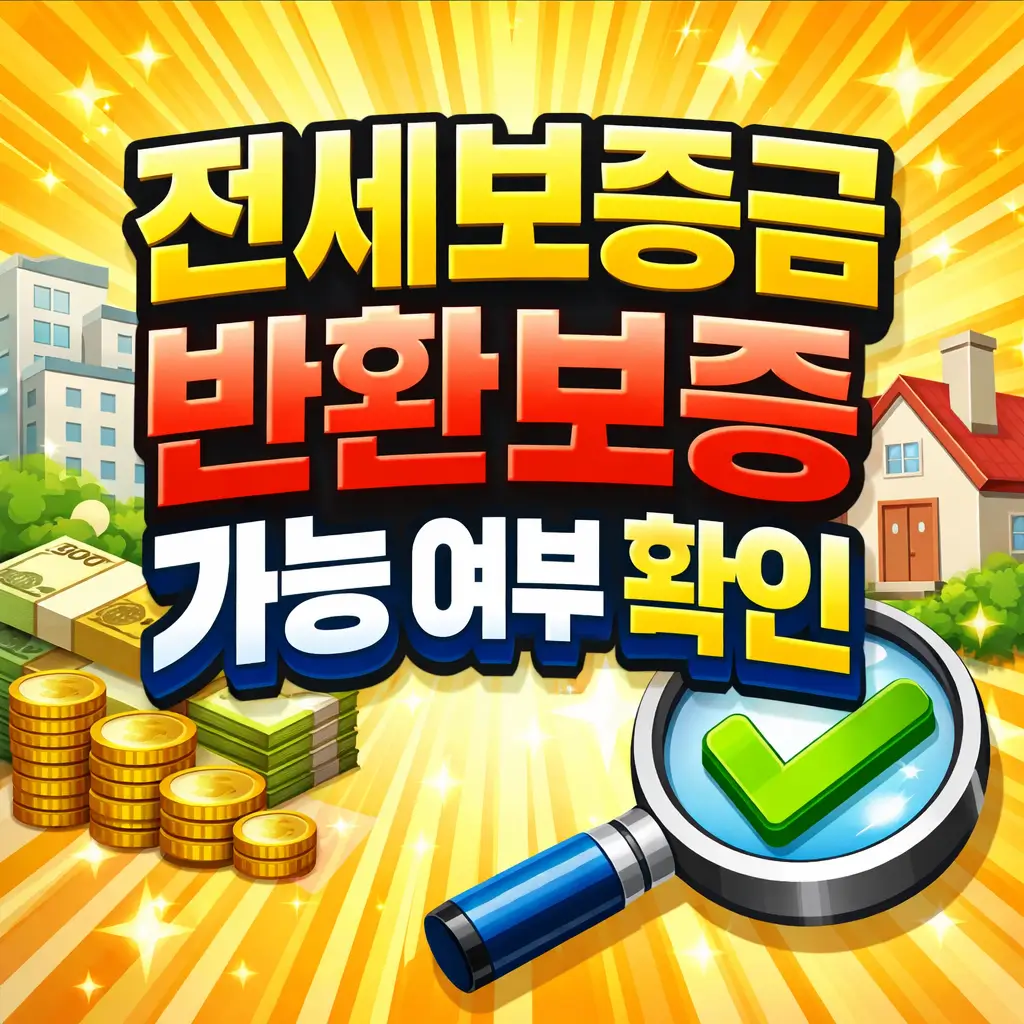 전세보증금 반환보증 가능 여부 확인