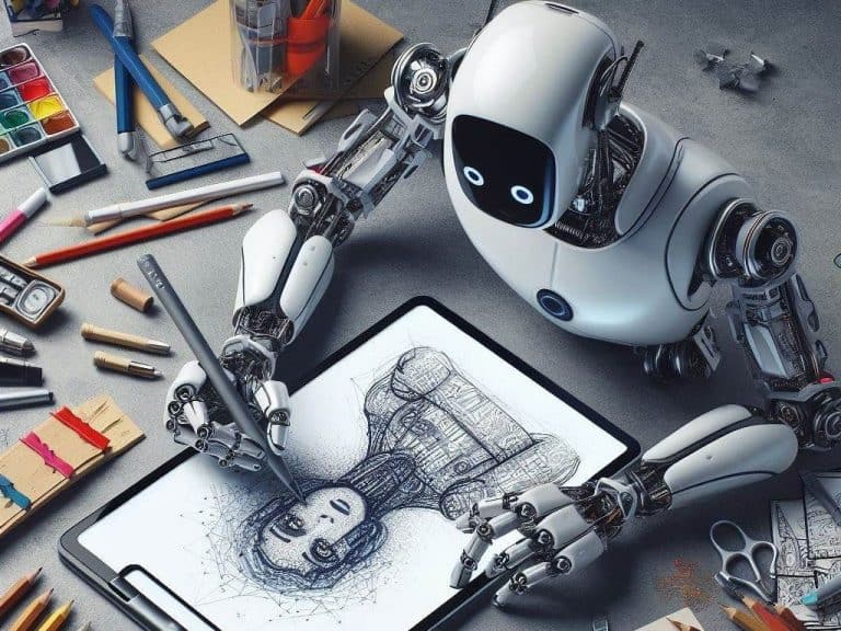 이미지 출처: AI 생성 이미지(콘텐츠 이해를 돕기 위한 시각 자료. 실제 인물을 특정하지 않은 AI 생성 이미지)
AI 챗봇이 글쓰기를 돕거나, AI가 그려낸 예술 작품이 등장하는 장면. 창의성을 자극하는 기술을 상징.