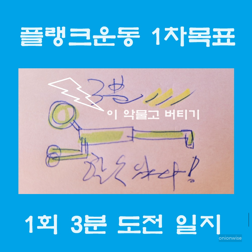 플랭크 운동 1차 목표 - 플랭크 자세 유지 3분 달성을 위한 도전 일지