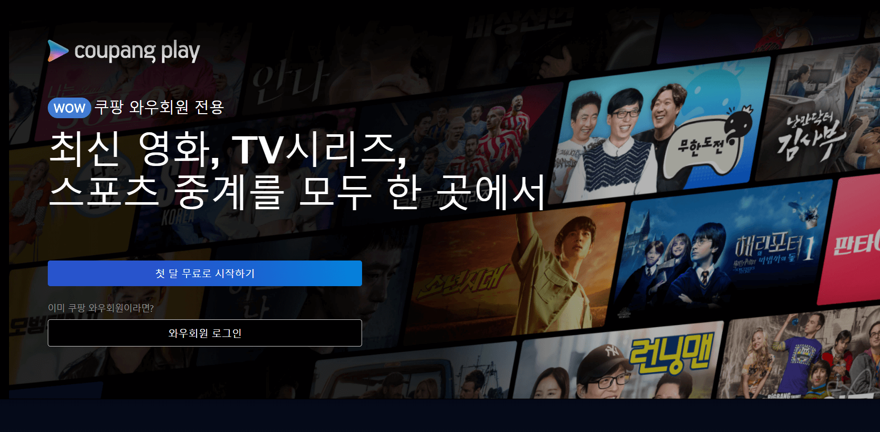 쿠팡플레이 PC버전 다운로드