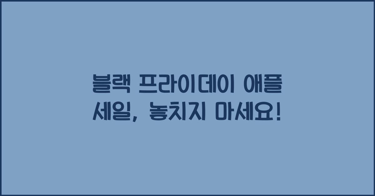 블랙 프라이데이 애플