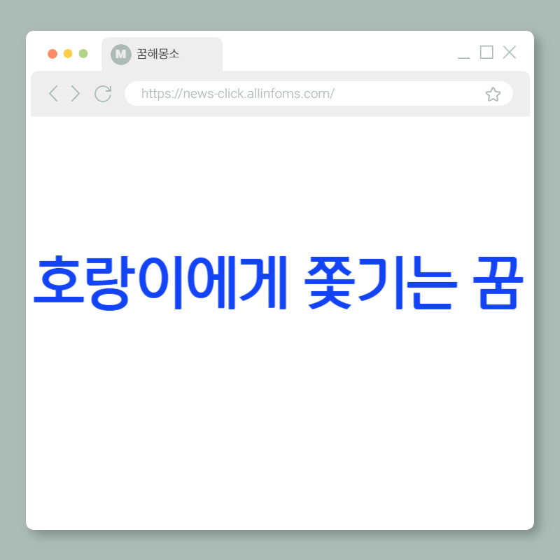호랑이에게 쫓기는 꿈 해몽: 감정의 압박, 현실의 부담, 그리고 회피 본능의 경고