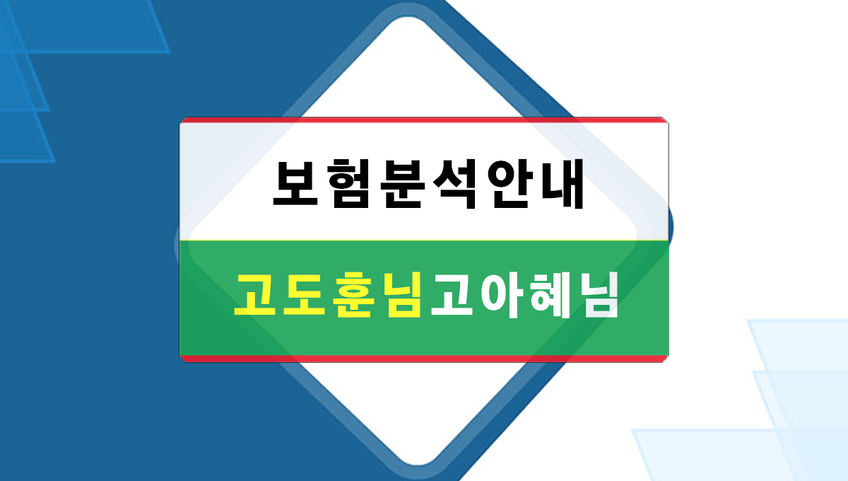 고도훈고아혜님보험분석