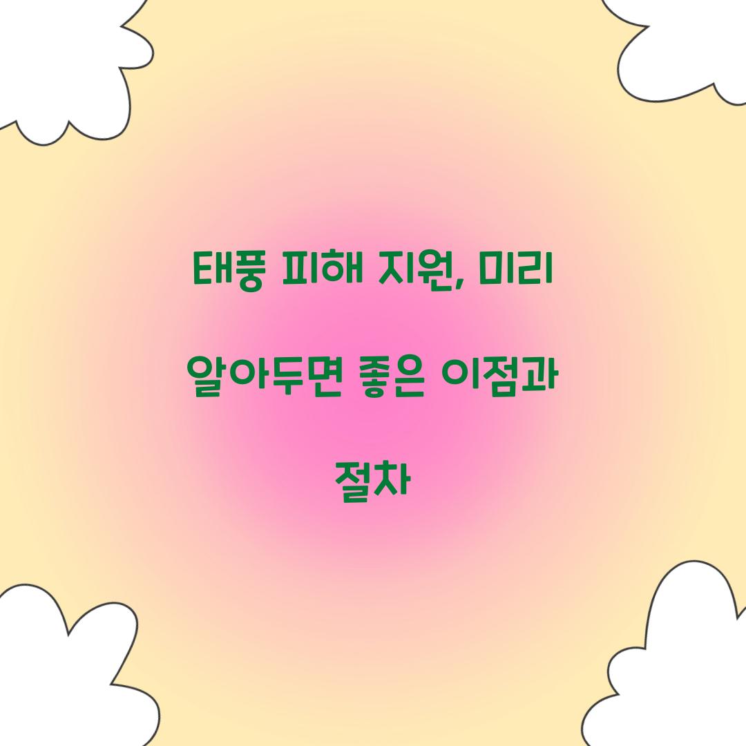 태풍 피해 지원