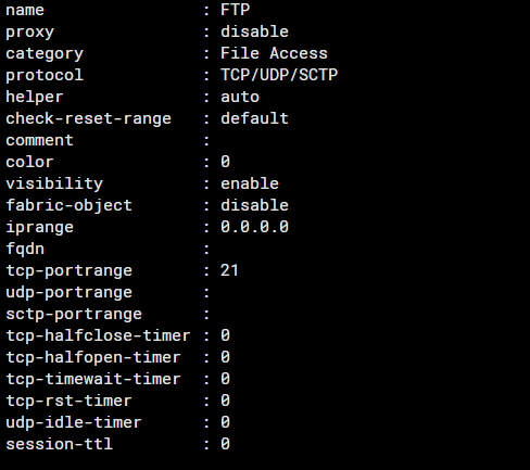Fortigate Session TTL