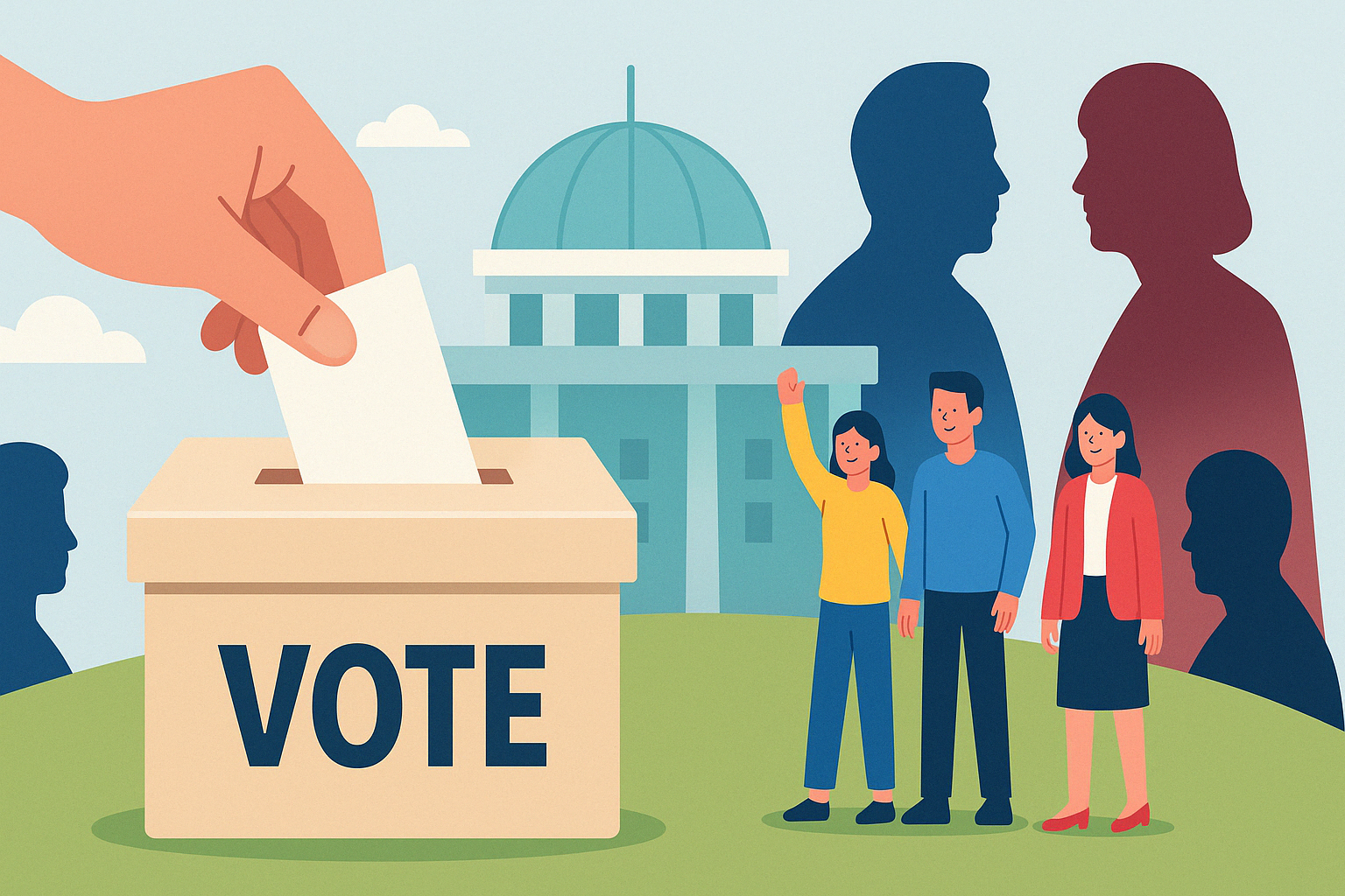 “2025년 대선을 상징하는 일러스트”