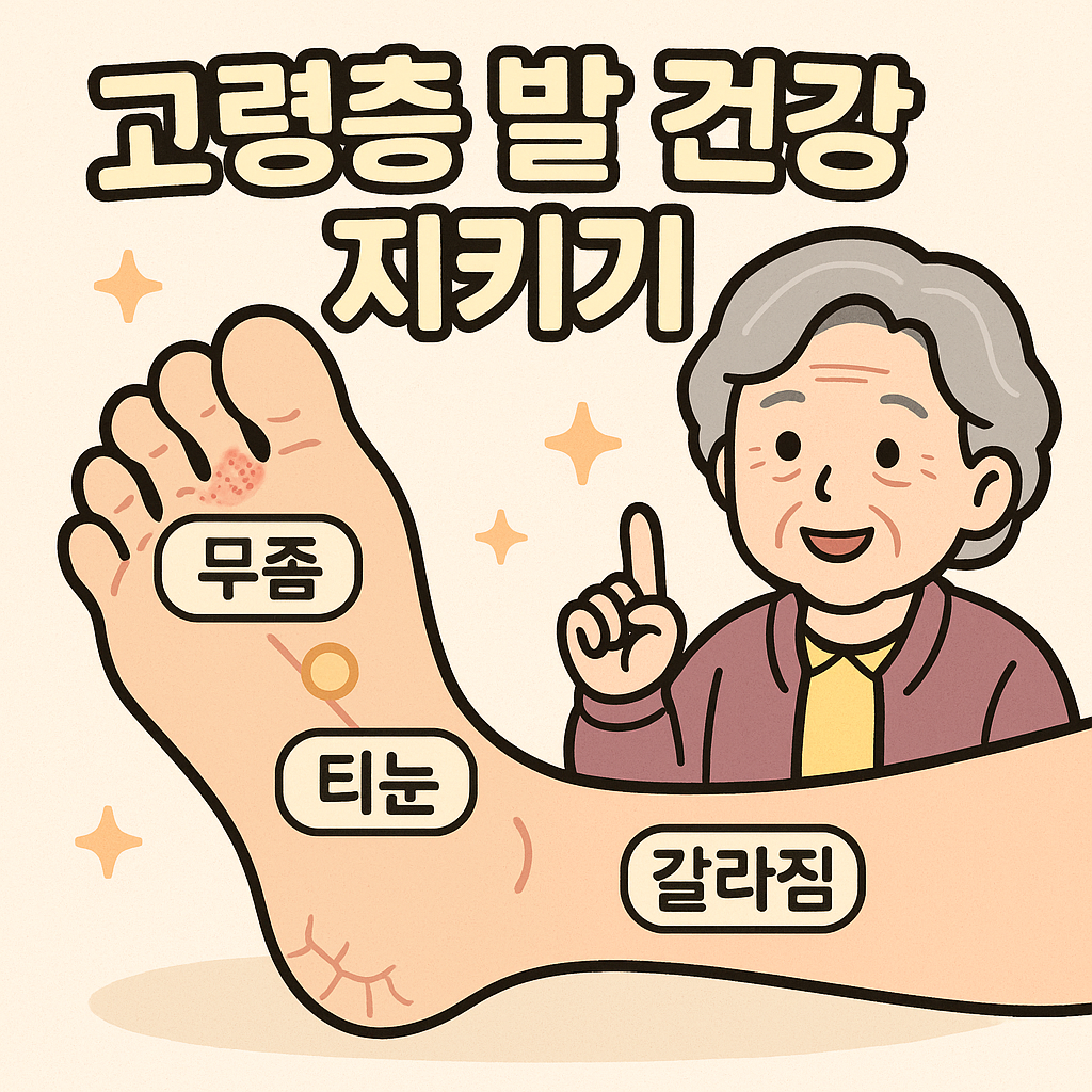 고령층 발 피부질환 예방법 이미지