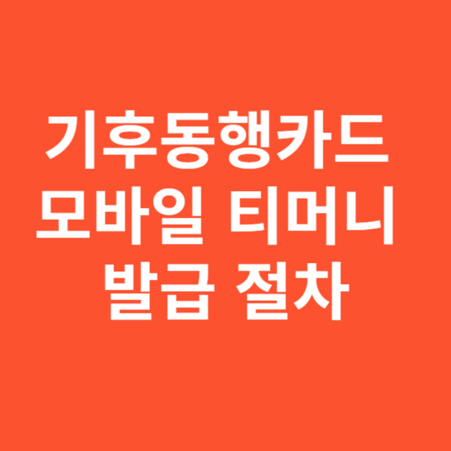기후동행카드 모바일 티머니 발급 절차