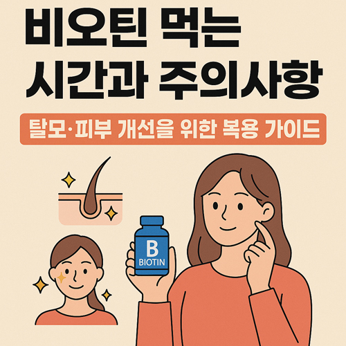 비오틴 먹는 시간과 주의사항 | 탈모·피부 개선을 위한 복용 가이드