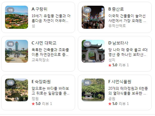 중국 샤먼(하문) 1월 날씨 옷차림 추천 여행지