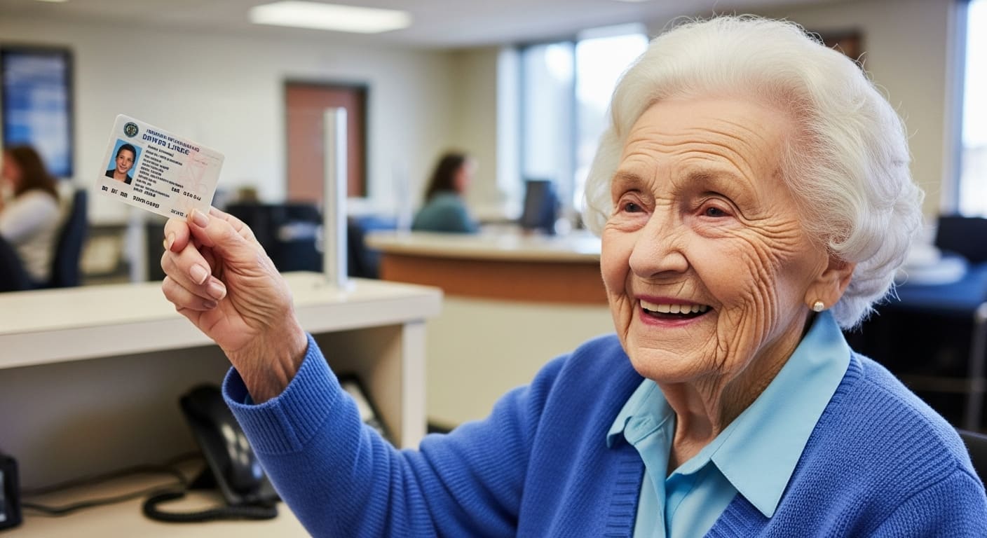 운전면허 반납 지원금을 신청하는 노인 모습