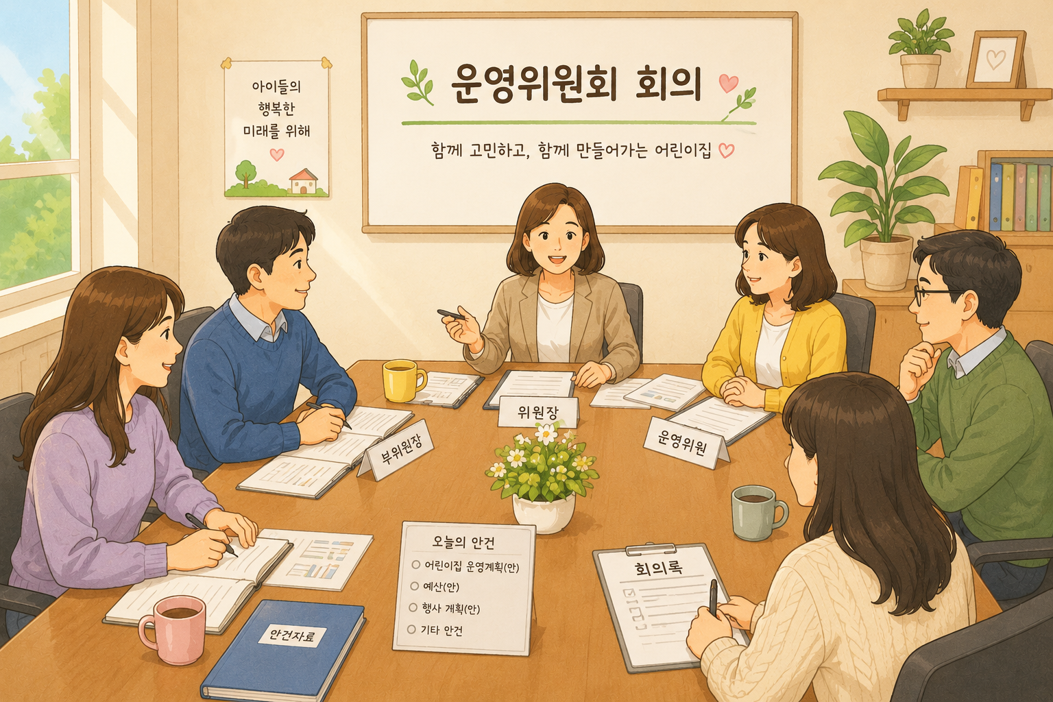 운영위원회 회의하는 모습 이미지
