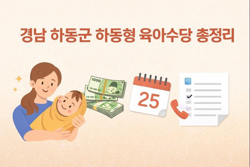 하동형 육아수당 총정리