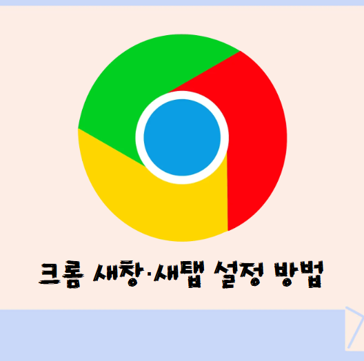 크롬 새창, 새탭 설정방법이라는 문구가 적힌 이미지