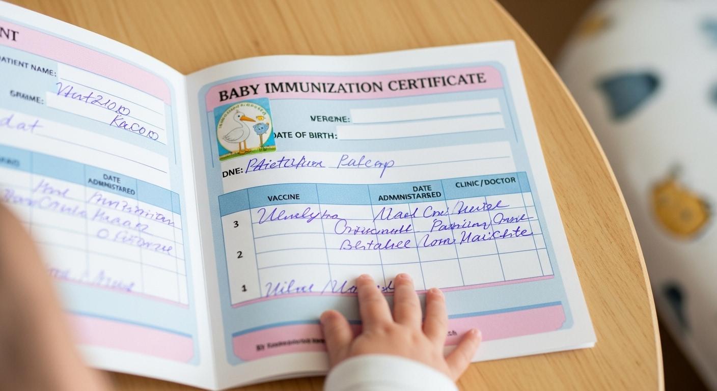 아기 예방접종 확인서 출력