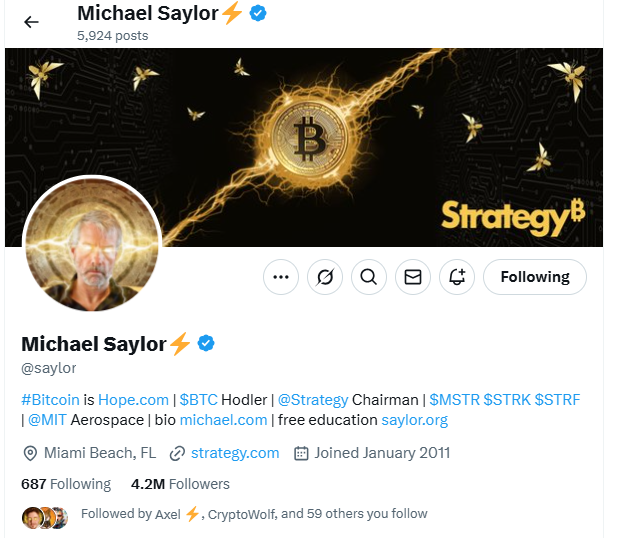 마이클세일러 트위터(x)