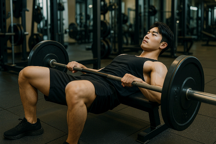 힙 브리지하는 남성