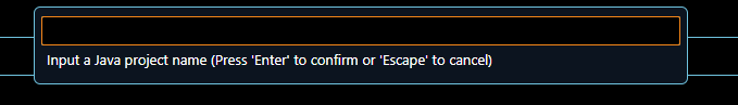 자바 프로젝트명 입력