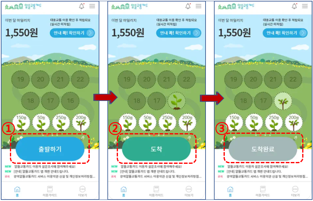 알뜰 교통카드 앱실행시켜 혜택 받는 방법 상세히 단계별 표기