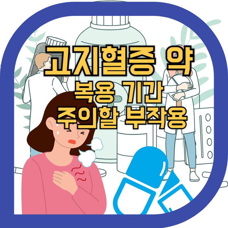 고지혈증 약 복용시 부작용을 나타내는 이미지
