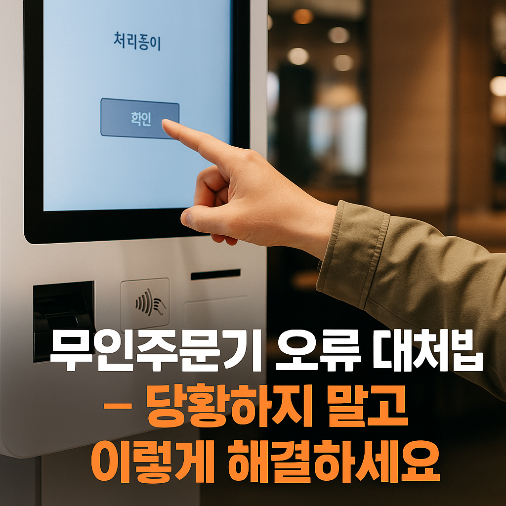 무인주문기 오류 대처법 &ndash; 당황하지 말고 이렇게 해결하세요
