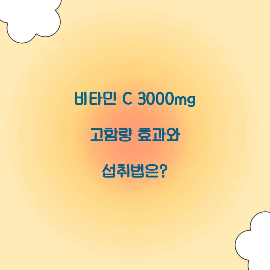 비타민 c 3000mg