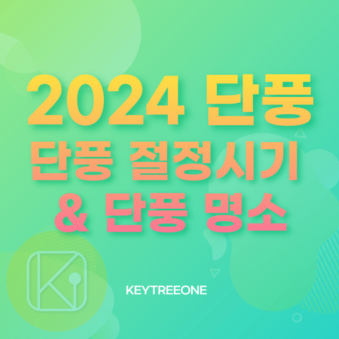 2024 단풍 절정 시기와 단풍 명소
