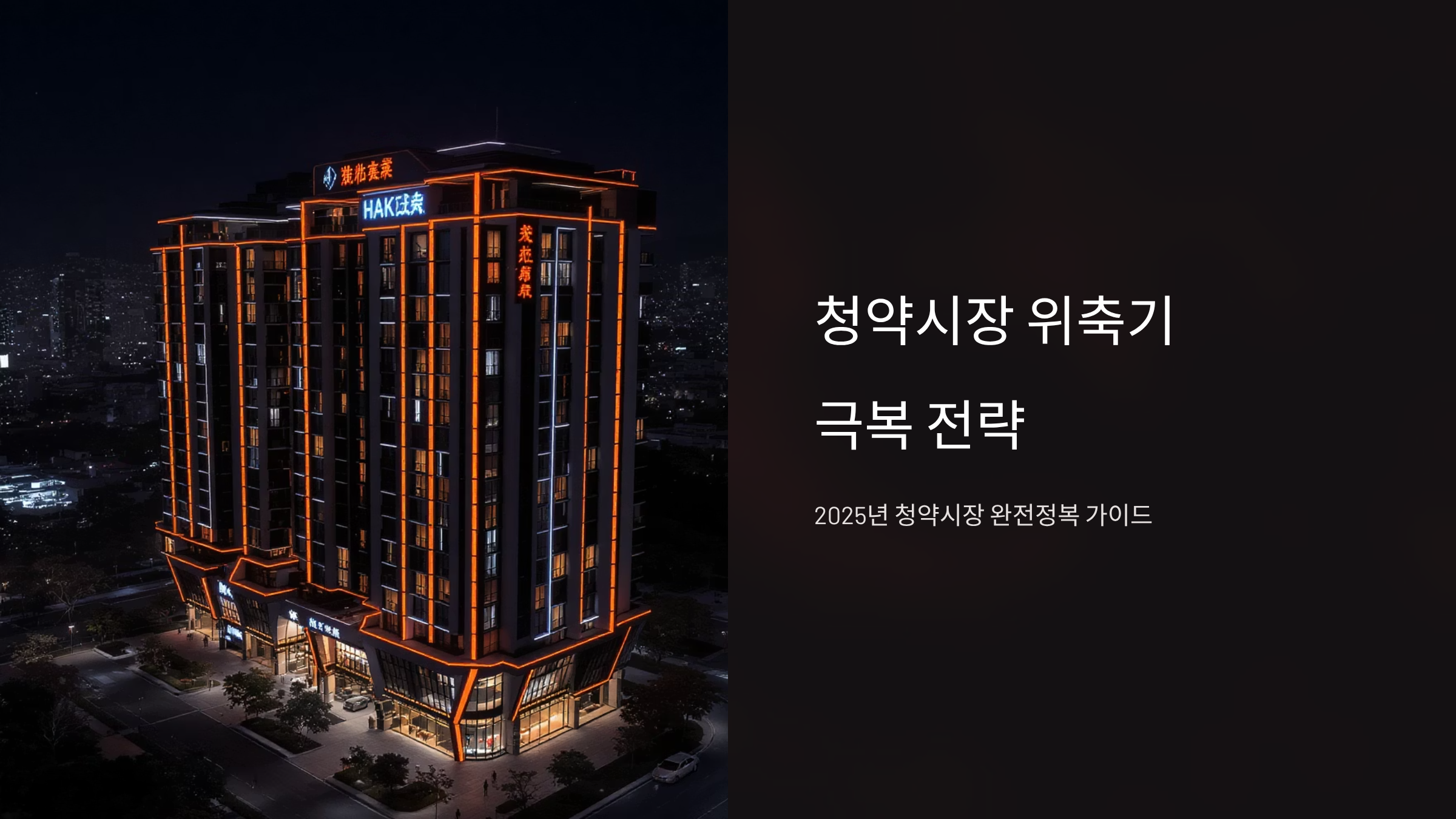 청약시장 위축기 당첨 확률 높이는 실전 전략