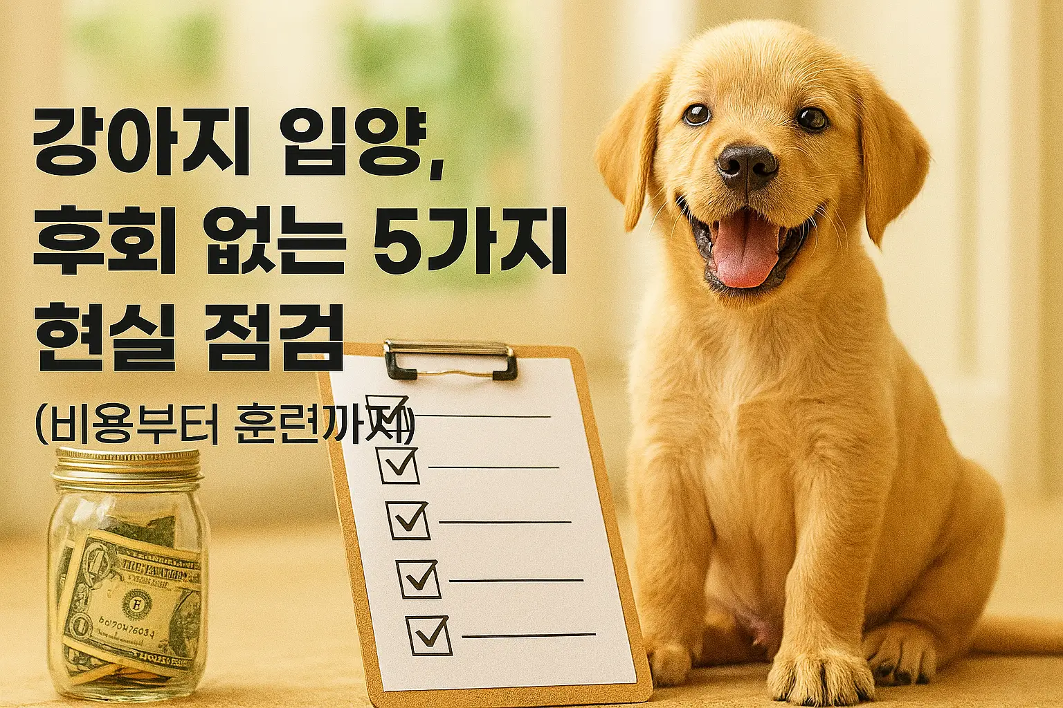 강아지 입양 후회 없는 5가지 현실 점검
