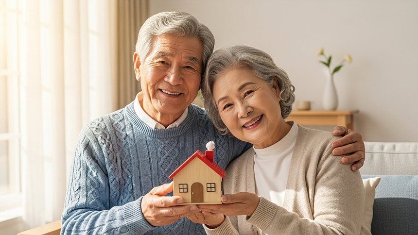 2026년 기초연금 인상 행복한 노부부 미소