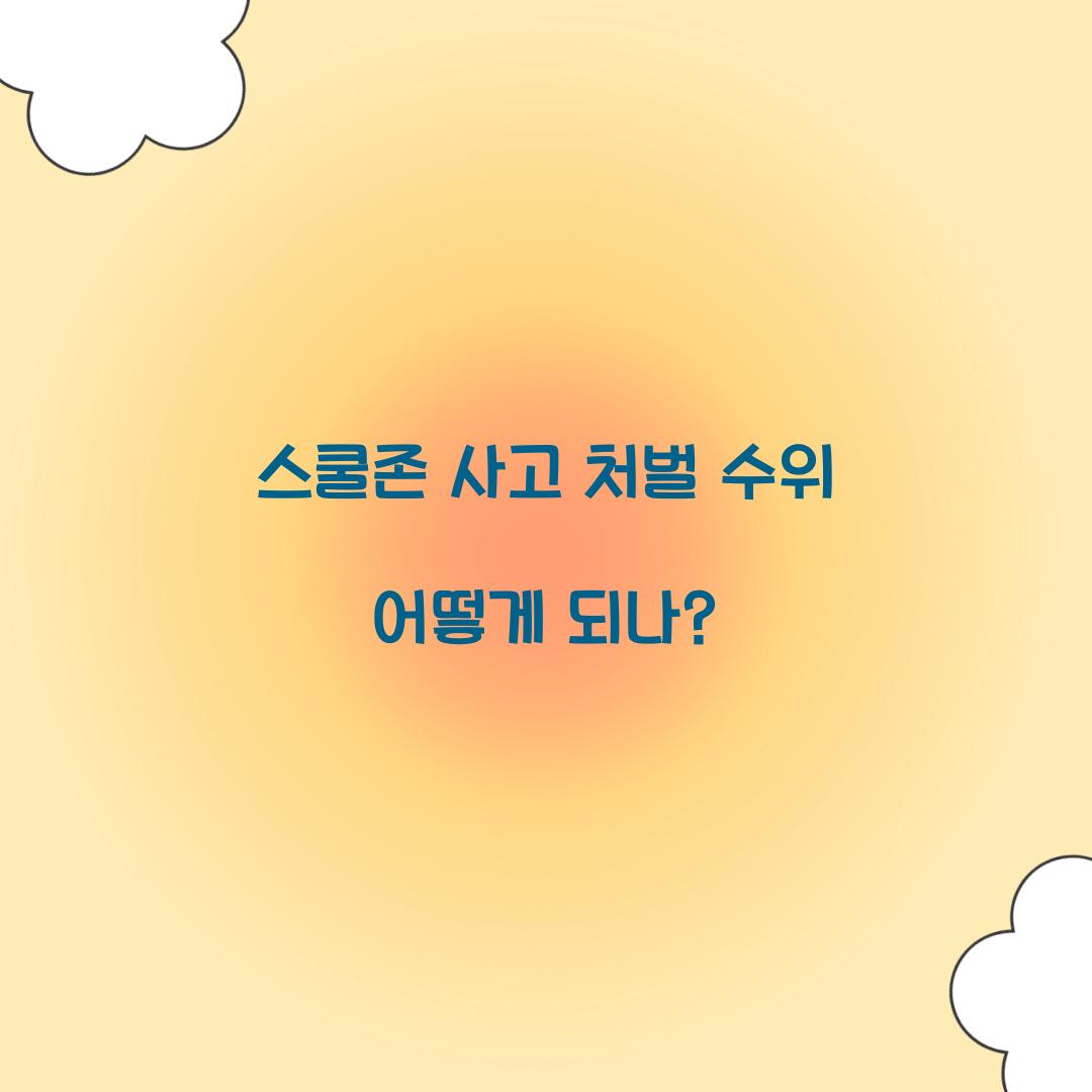 스쿨존 사고 처벌 수위