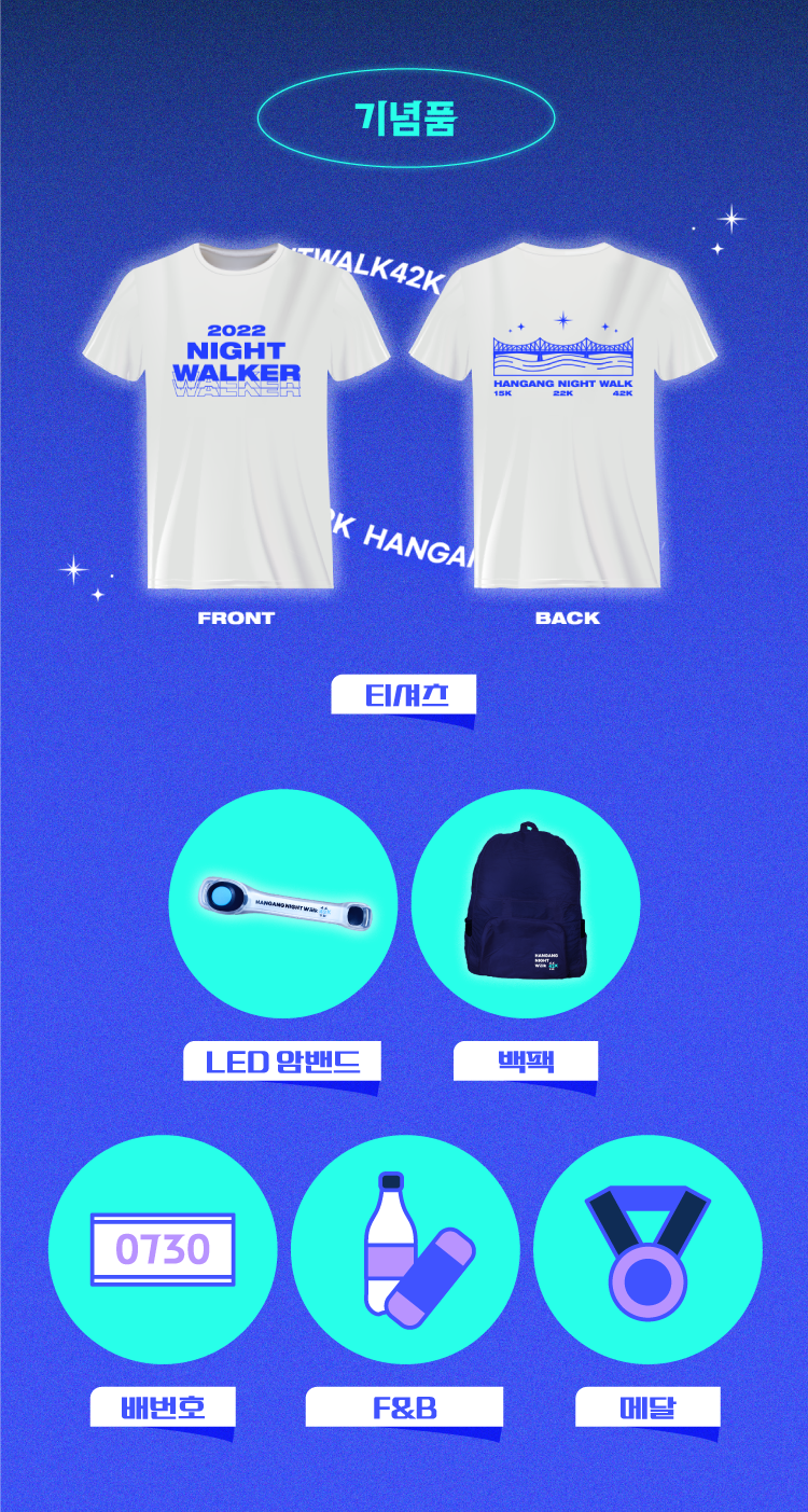 한강나이트워크 2022 기본정보, 추천 준비물, 주차(대중교통), 기념품