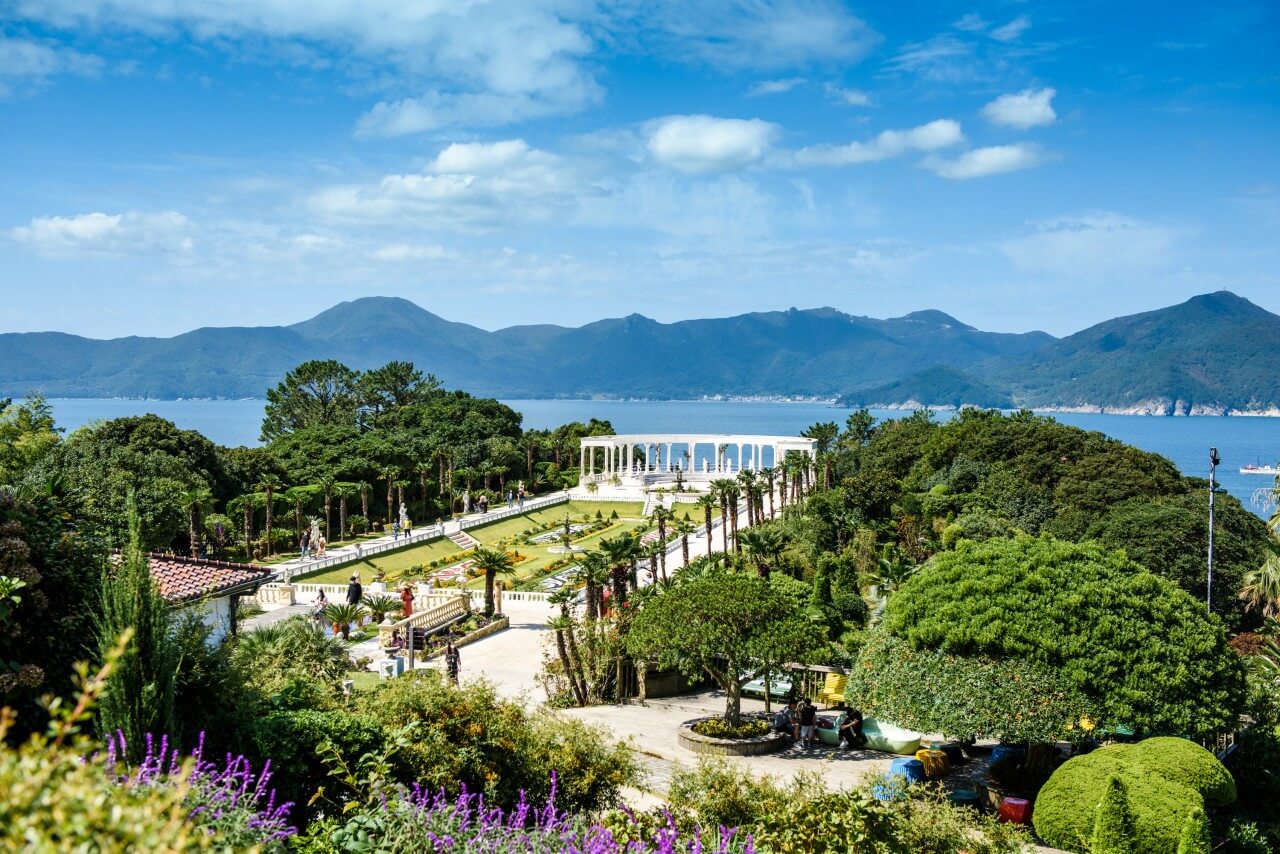 거제 외도 보타니아의 아름다운 전경