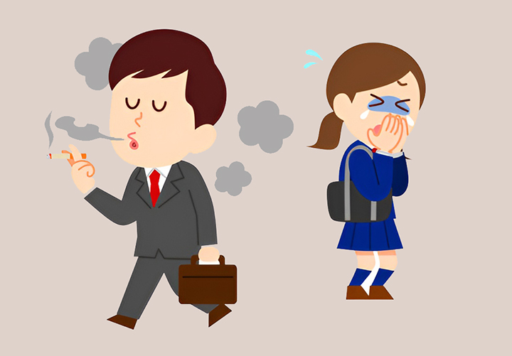 흡연에-괴로운-여성