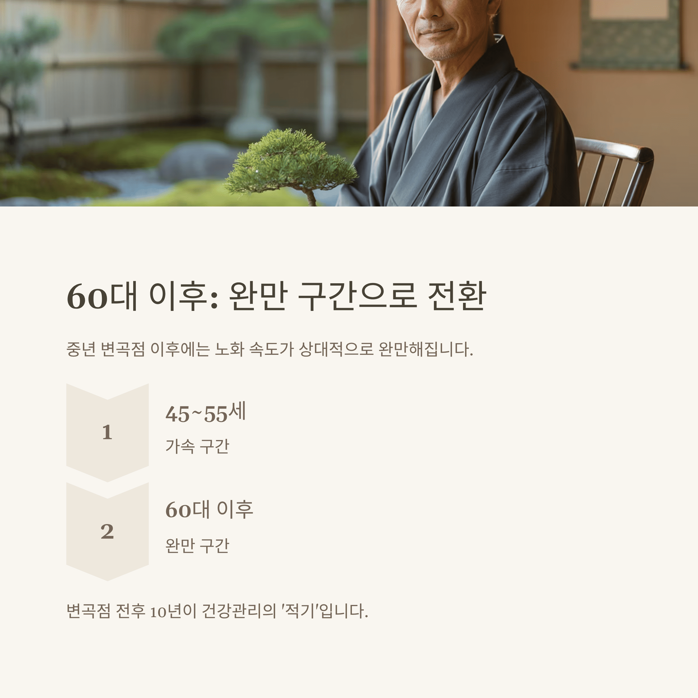 50세 전후 급속한 노화의 과학적 근거