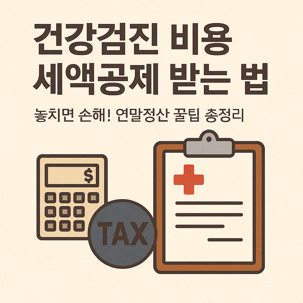 건강검진 비용 세액공제 받는 법 – 놓치면 손해! 연말정산 꿀팁 총정리.