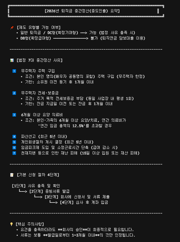 퇴직금 중간정산