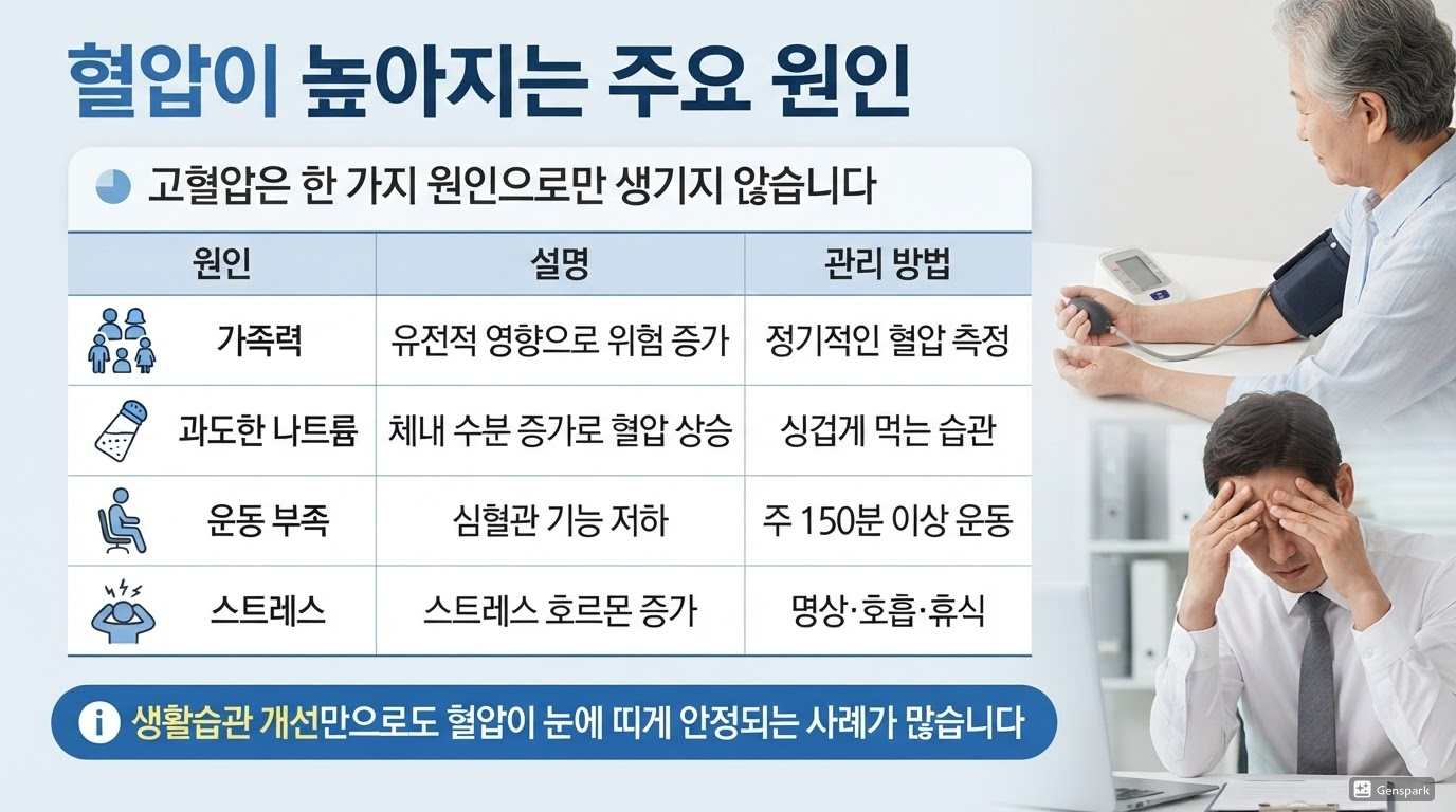 혈압이 높아지는 주요 원인