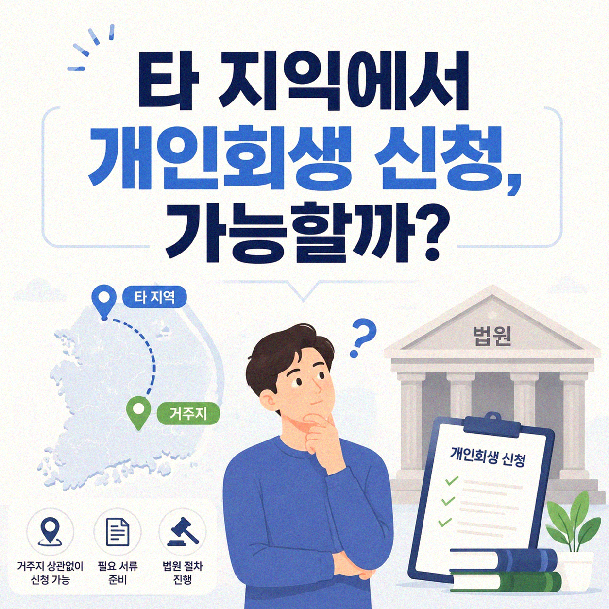 개인회생 신청, 타지역 거주자도 가능할까요?