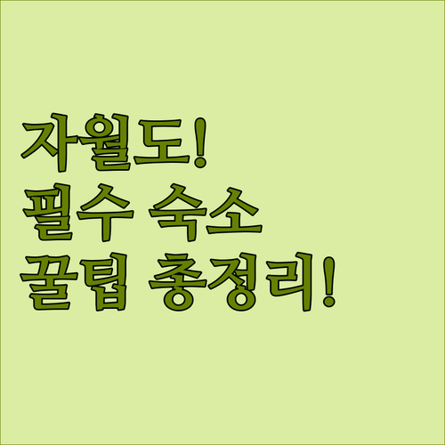 인천 자월도 숙소 공항 호텔 추천 T..