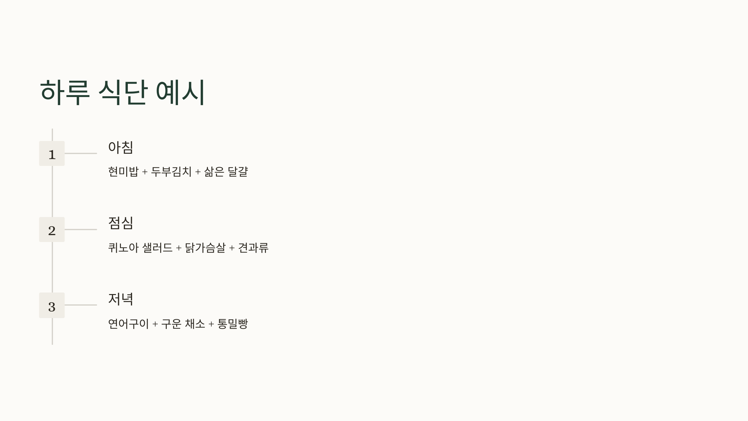 하루 식단 예시 이미지