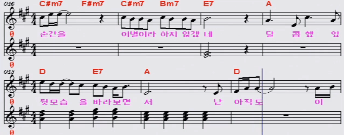 천단비(나미) 슬픈 인연 악보