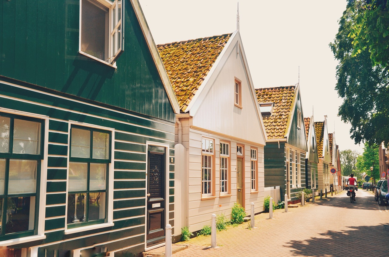 단독주택들이 모여 지어진 모습이 담긴 사진