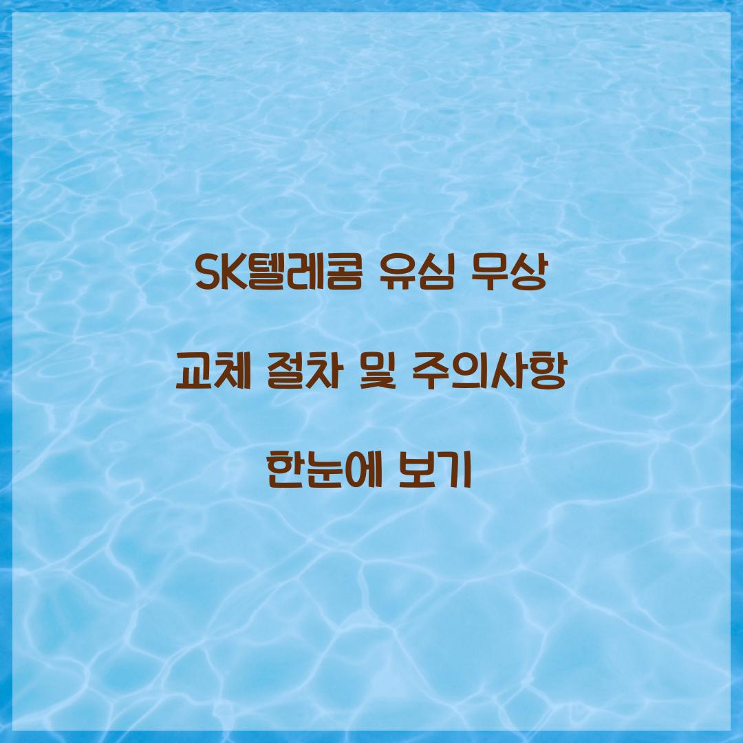 sk텔레콤 유심 무상교체
