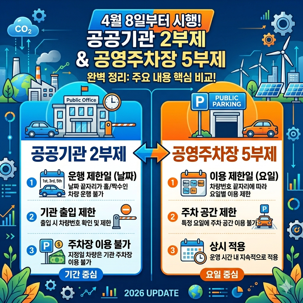 차량 오부제 요일, 예외, 벌금 확인하기